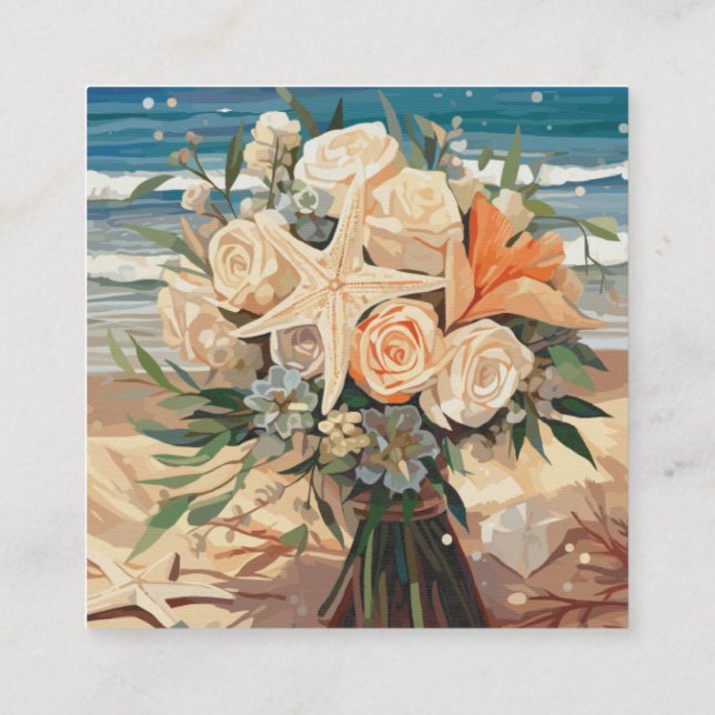 Hochzeitskarte am Meer Begleitkarte (Rückseite)