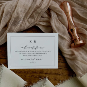 Hochzeitskarte anstelle der Lieblingskarte Visitenkarte