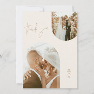Hochzeitskarte Boho Arch Foto Vielen Dank Einladung