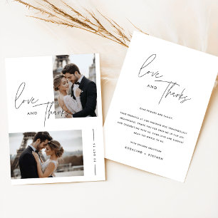 Hochzeitskarte   Boho Foto Vielen Dank Dankeskarte
