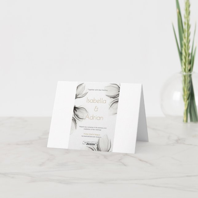 Hochzeitskarte Dankeskarte (Rückseite)