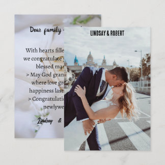 Hochzeitskarte Dankeskarte