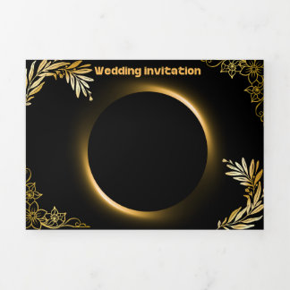 Hochzeitskarte Dreifach Gefaltete Einladung