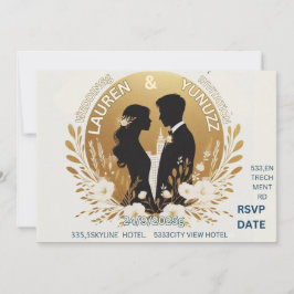 Hochzeitskarte einfach und einzigartig einladung