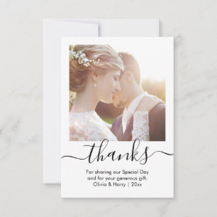 Hochzeitskarte   Elegante Dankeschschrift Dankeskarte