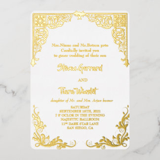Hochzeitskarte Folieneinladung