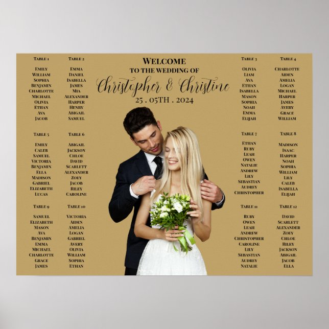 Hochzeitskarte Foto Poster (Vorne)