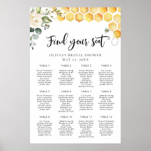 Hochzeitskarte für Bienenflora Poster