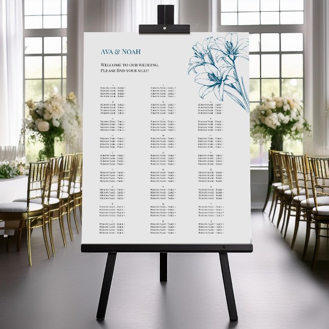 Hochzeitskarte für Blue Lily Kontur Poster (Von Creator hochgeladen)