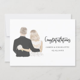 Hochzeitskarte für Braut und Bräutigam