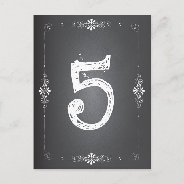 Hochzeitskarte für Chalkboard Postkarte (Vorderseite)