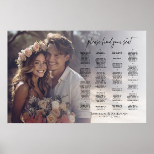 Hochzeitskarte für das elegante Alphabetische Foto Poster