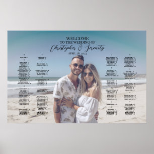 Hochzeitskarte für das elegante Alphabetische Foto Poster
