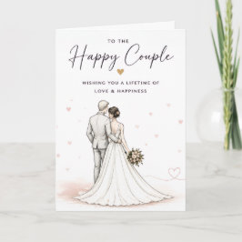 Hochzeitskarte für das glückliche Paar Karte