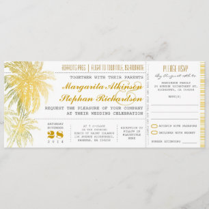 Hochzeitskarte für den tropischen Boarding Einladung