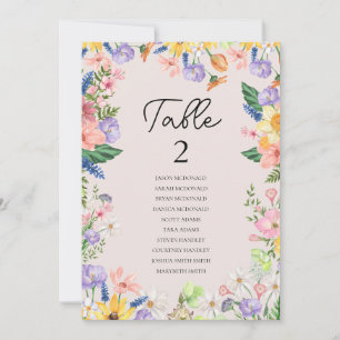 Hochzeitskarte für die Hochzeitssitzkarte der Wild Einladung