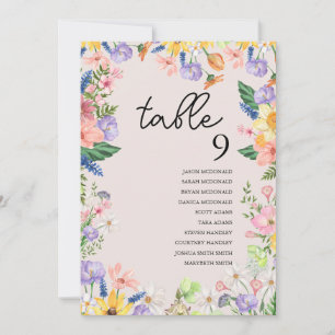 Hochzeitskarte für die Hochzeitssitzkarte der Wild Einladung