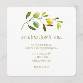 Hochzeitskarte für die Olive Branch Einladung