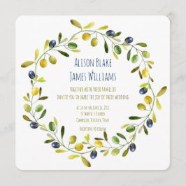 Hochzeitskarte für die Olive Branch Einladung