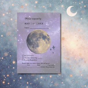 Hochzeitskarte für elegante blaue Galaxie Himmelsm RSVP Karte