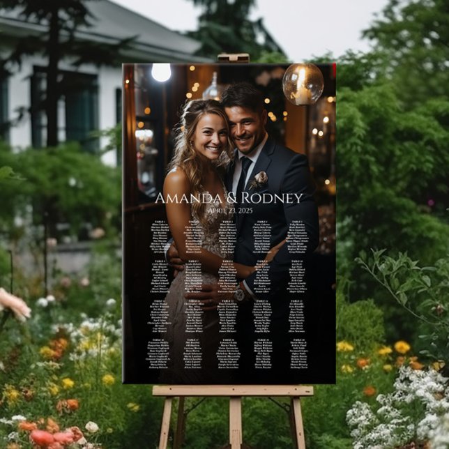 Hochzeitskarte für Fotos, elegant 20 Tische Poster (Von Creator hochgeladen)
