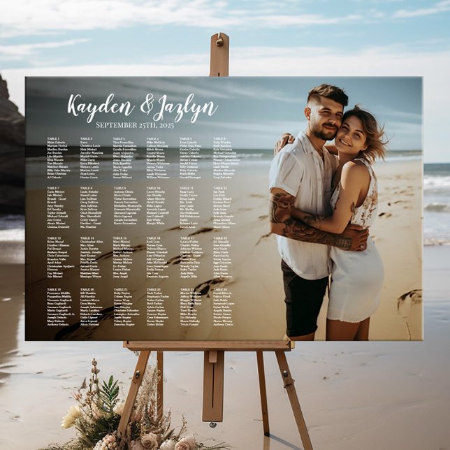 Hochzeitskarte für Fotos - eleganter Sitzplan Poster (Von Creator hochgeladen)