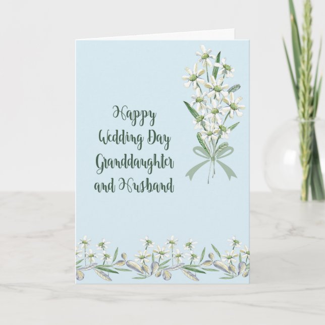 Hochzeitskarte für Großtochter und Ehemann Karte (Vorderseite)