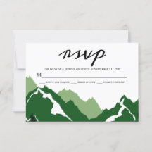 Hochzeitskarte für Grüne Berge