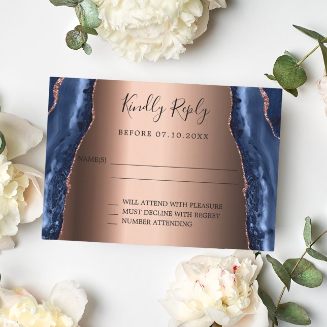 Hochzeitskarte für Marmormarmormarmelade Rose RSVP Einladung (Von Creator hochgeladen)