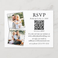 Hochzeitskarte für Minimalistische QR-UAWG mit 2 F
