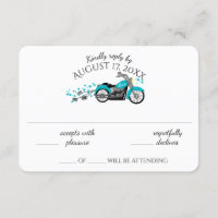 Hochzeitskarte für Motorrad und Herz