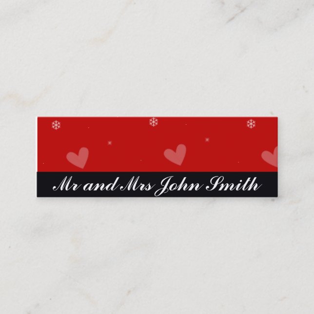 Hochzeitskarte für neue Adresskarten Mini Visitenkarte (Vorderseite)