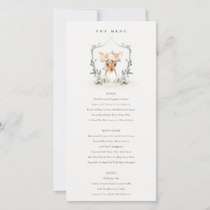 Hochzeitskarte für niedliches Dusky Deer Floral Wa Dankeskarte