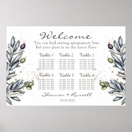 Hochzeitskarte für Olivenzweige 36"x24" Poster