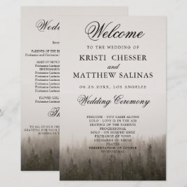 Hochzeitskarte für Rustikal Forest Misty Landscape