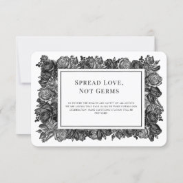 Hochzeitskarte für Schwarz-Weiß-Rosen Einladung