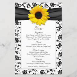 Hochzeitskarte für Schwarz-weiße Sonnenblume