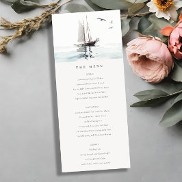 Hochzeitskarte für Segel-Yachten mit Wasserfarbe Einladung