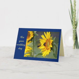 Hochzeitskarte für Sonnenblumen Karte