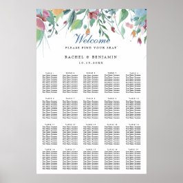 Hochzeitskarte für staubblaue Blume Poster