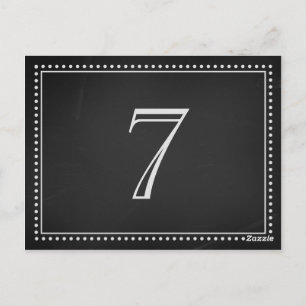 Hochzeitskarte für Tischnummern