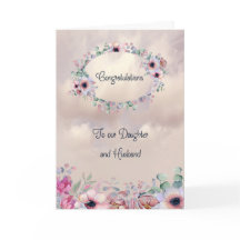 Hochzeitskarte für Tochter und Ehemann