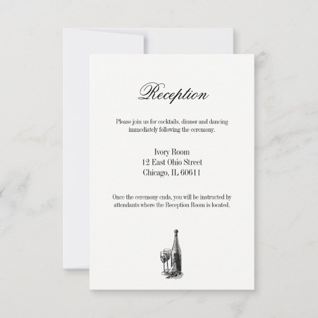 Hochzeitskarte für Toile & Kalligrafie RSVP Karte (Vorderseite)