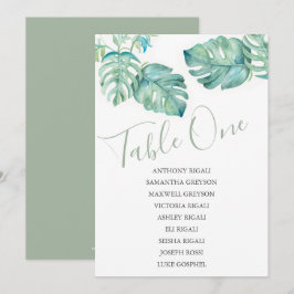 Hochzeitskarte für tropische Vegetation Einladung