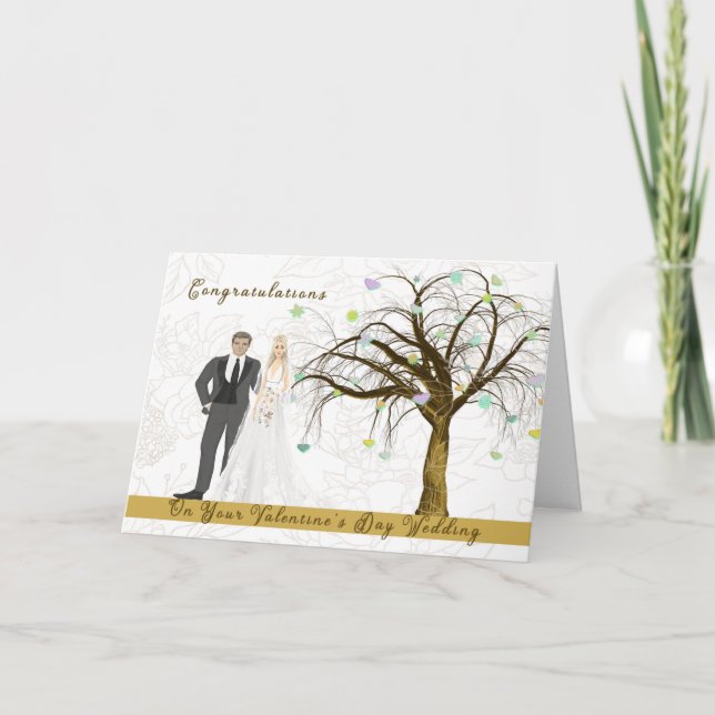 Hochzeitskarte für Valentinstag Karte (Vorderseite)
