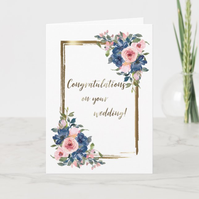 Hochzeitskarte für Wasserfarben Karte (Vorderseite)