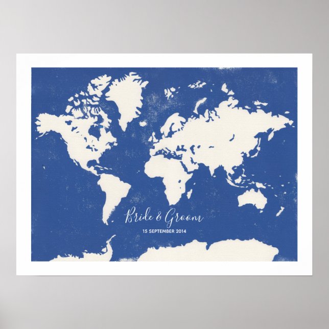 Hochzeitskarte - Gästebuchalternative drucken Poster (Vorne)