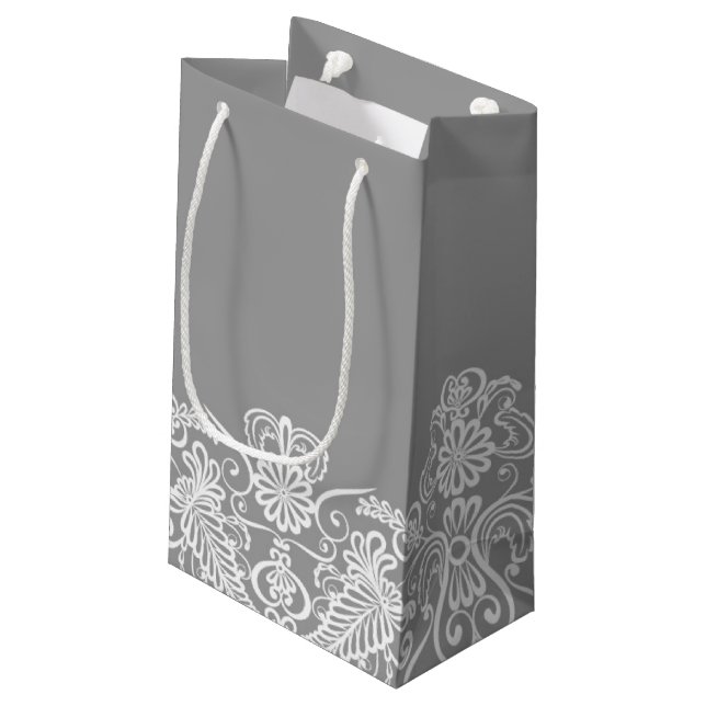 Hochzeitskarte Kleine Geschenktüte (Rückseite Schrägansicht)