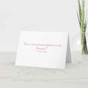 Hochzeitskarte: Liebe ist die mächtigste Kraft Karte