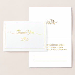 Hochzeitskarte mit echter Goldfolie Folienkarte